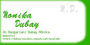 monika dubay business card
